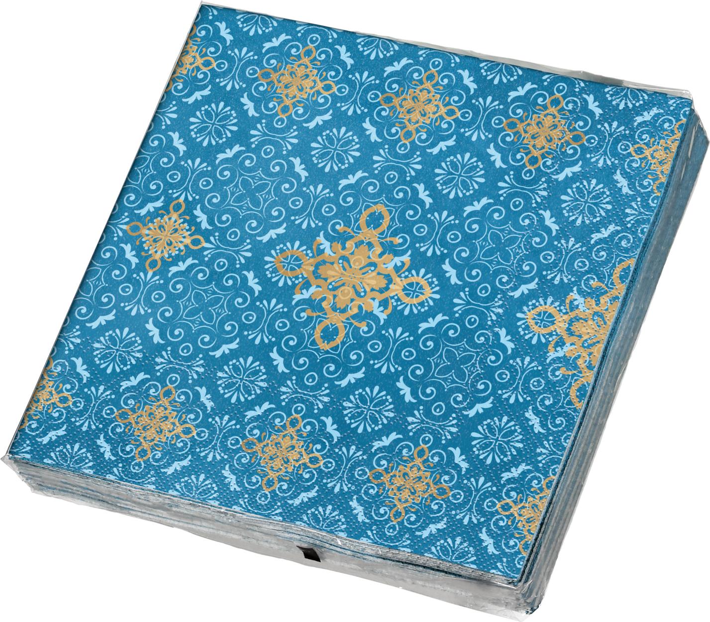 Papierservietten "Blaues Ornament"