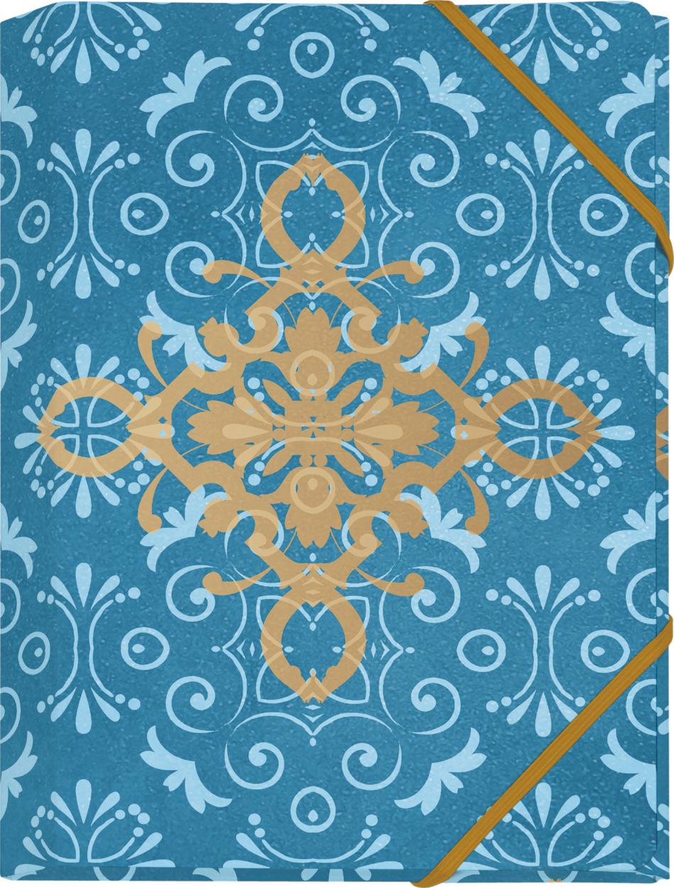 Mini-Sammelmappe "Blaues Ornament" Mini-Sammelmappe "Blaues Ornament"