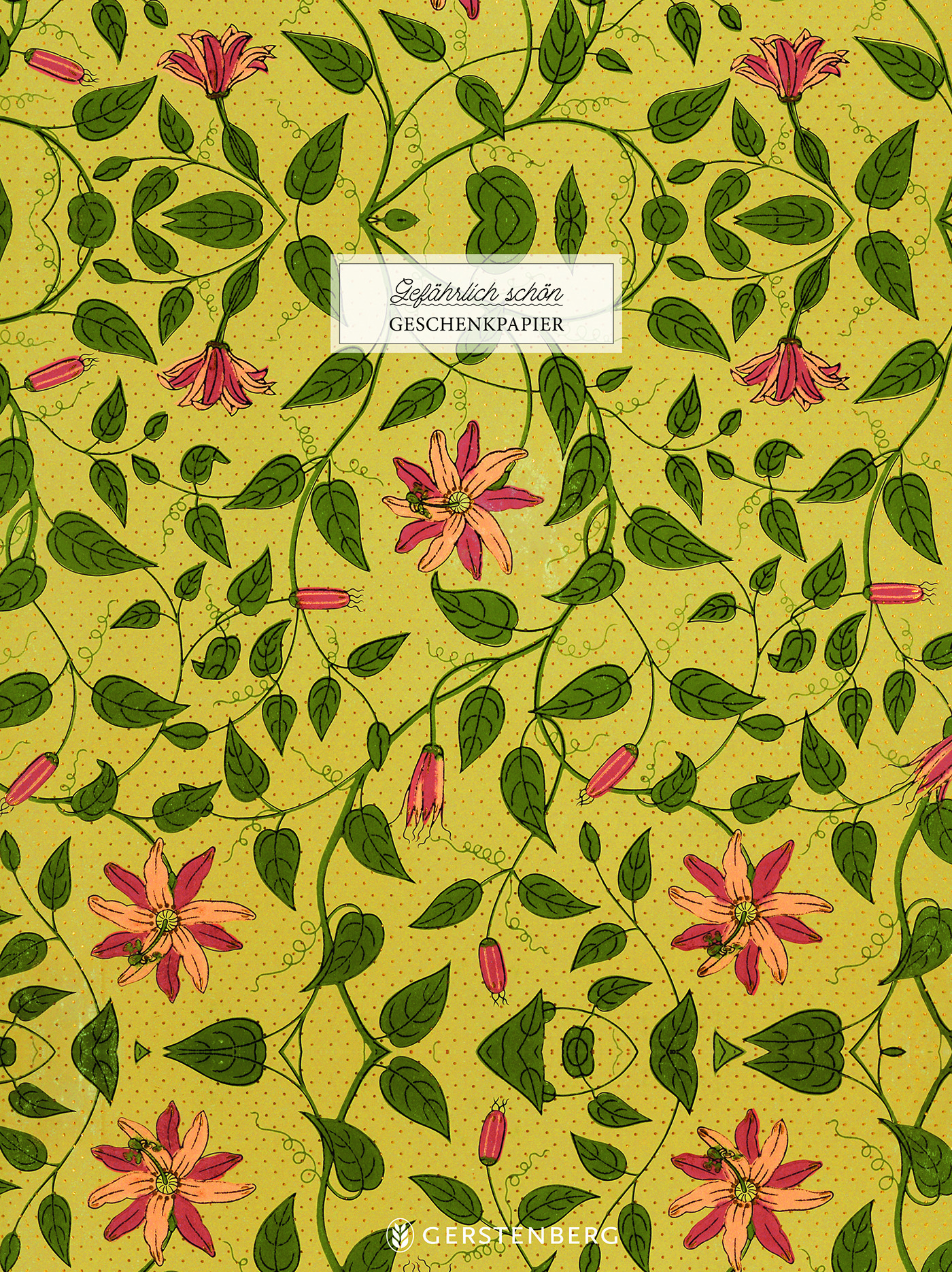 Geschenkpapier-Heft "Rote Blume"
