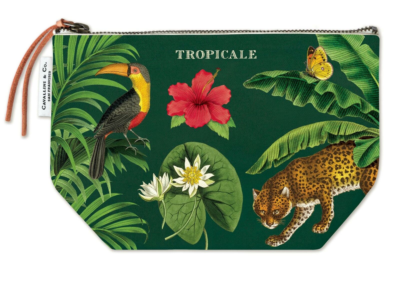 Cavallini Reißverschlusstasche Tropicale