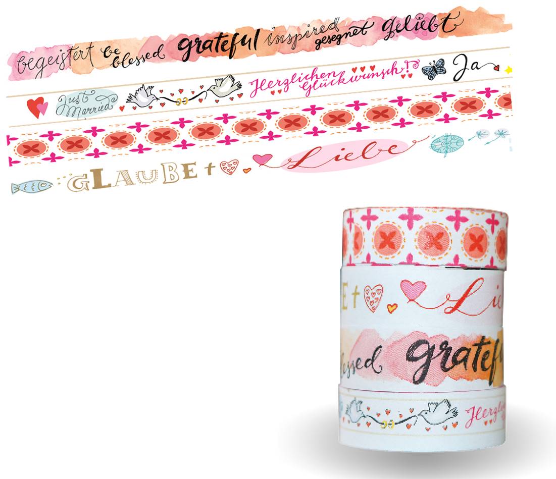 Washi Tapes Set "Design Rot"