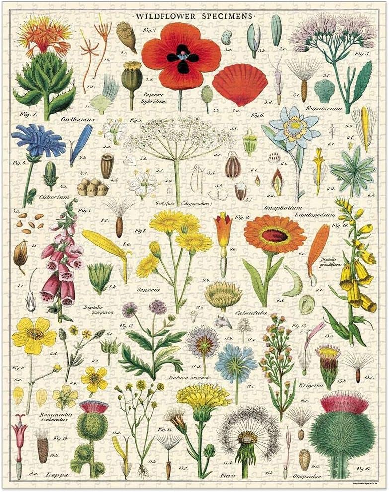 Cavallini Vintage Puzzle "Wildflowers"