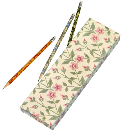 Bleistifte in Geschenkschachtel „Rosa Blume“