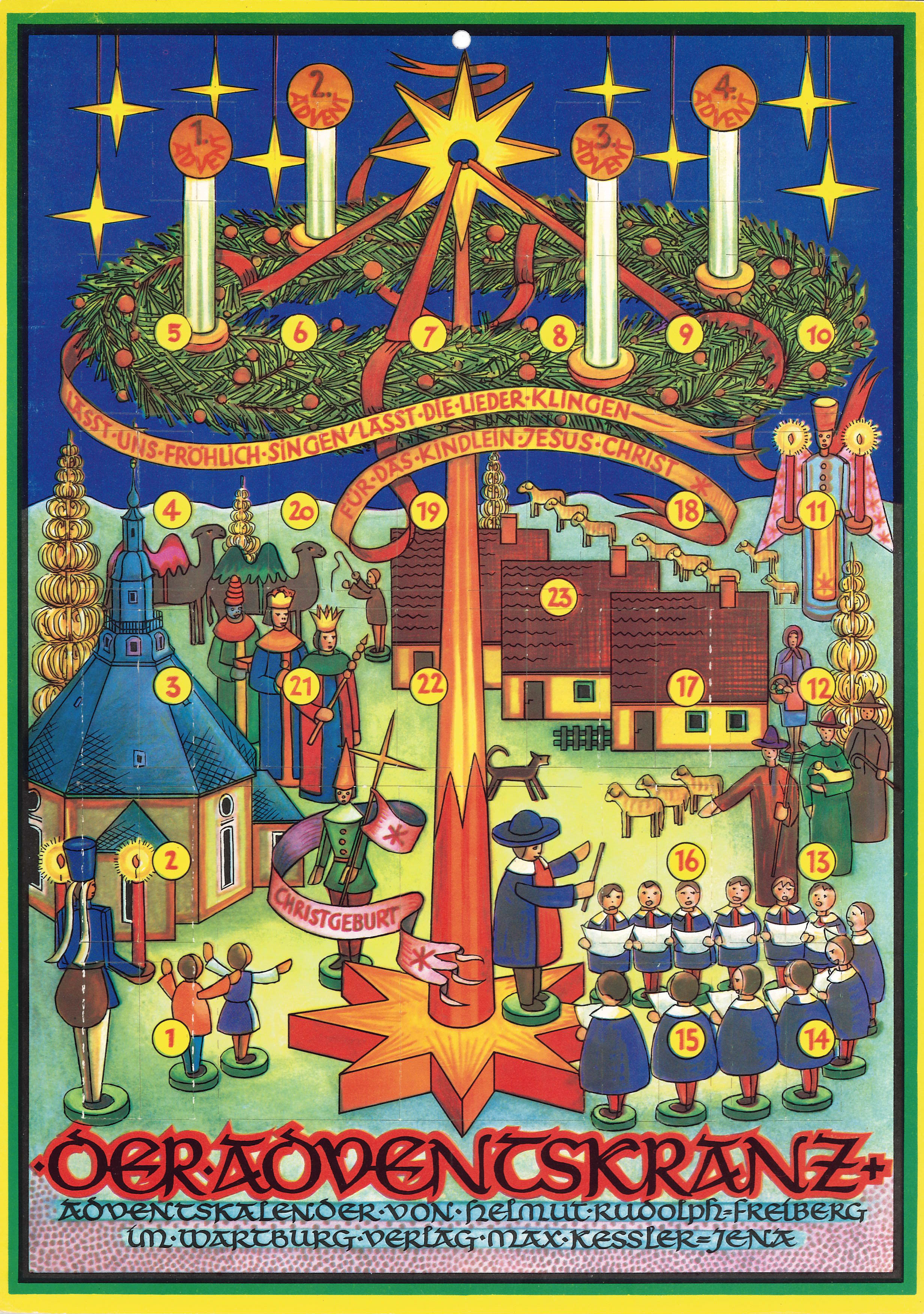 Historischer Adventskalender "Adventskranz" von Helmut Rudolph