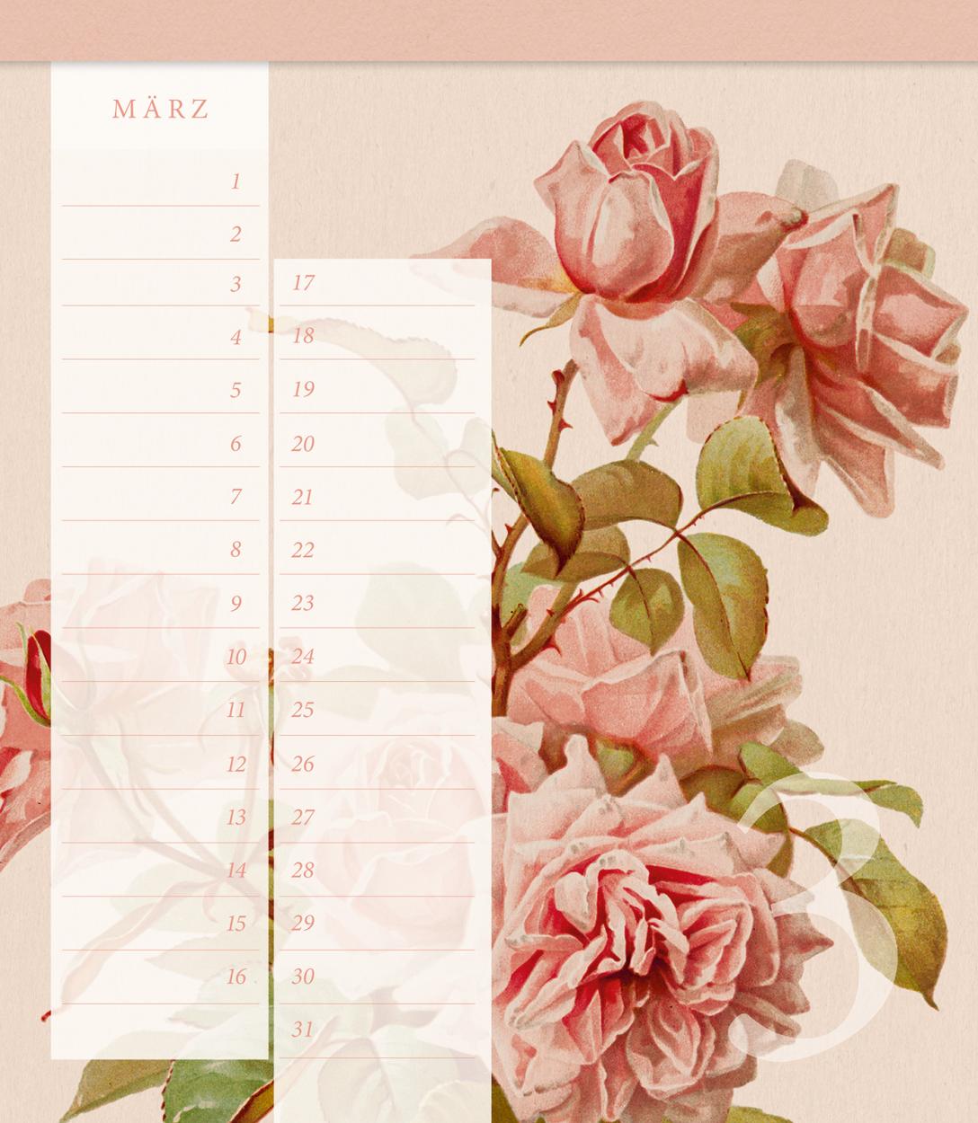 Geburtstagskalender "Geschichte der Rose" Geburtstagskalender "Geschichte der Rose"