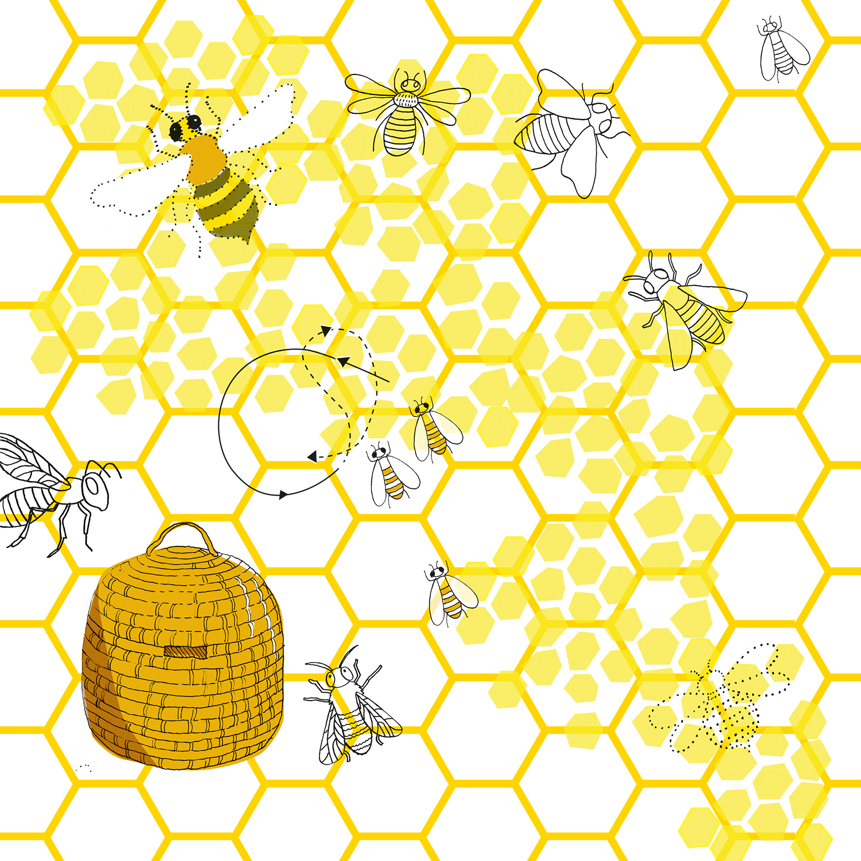 Bienenwachstücher "Fleißige Bienen"