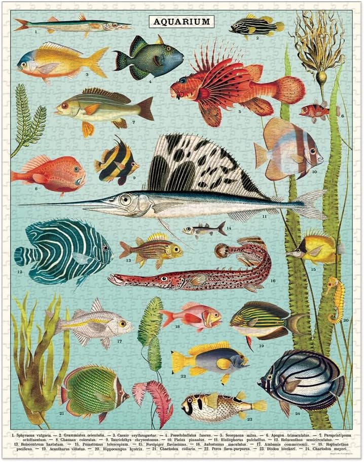 Cavallini Vintage Puzzle "Aquarium"