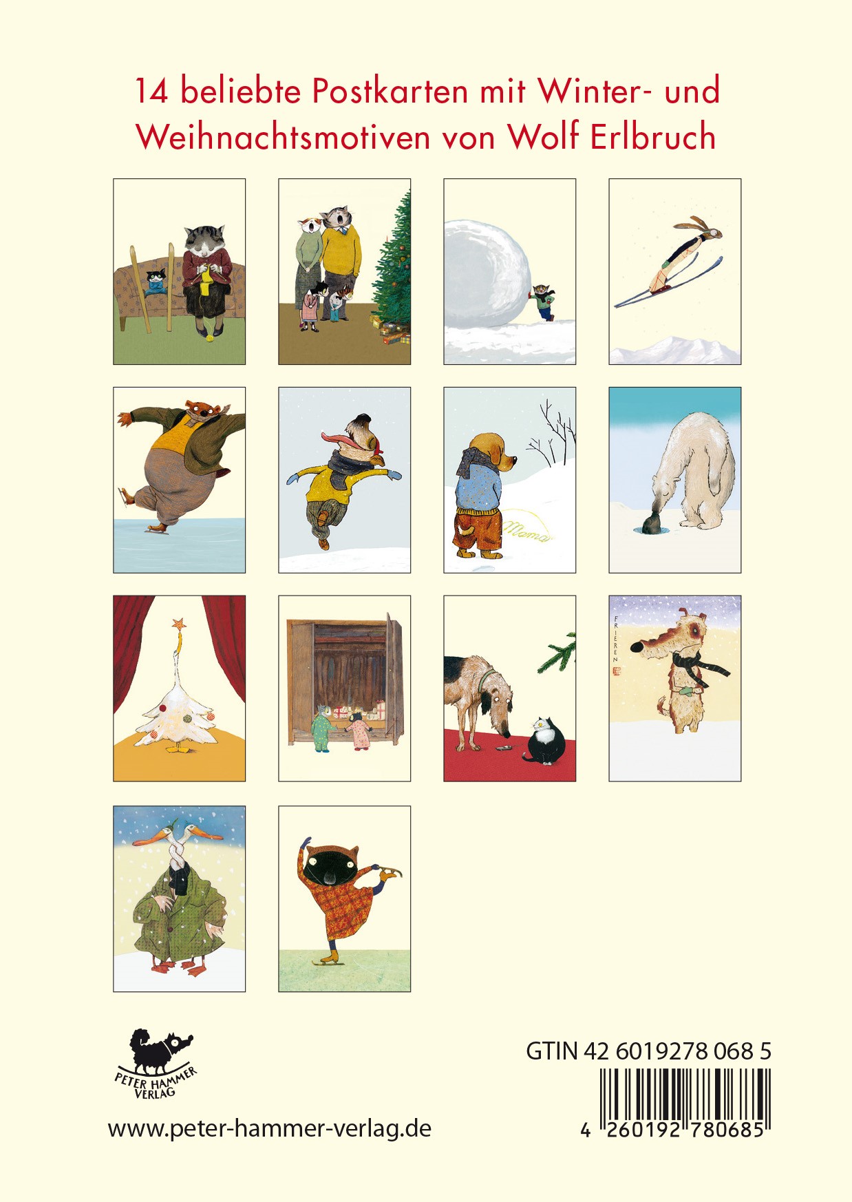 Wolf Erlbruchs Postkartenedition "Weihnachten"