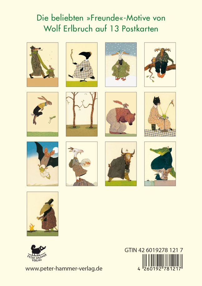Wolf Erlbruchs Postkartenedition "Freunde"