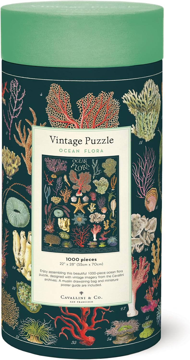 Cavallini Vintage Puzzle Ocean Flora