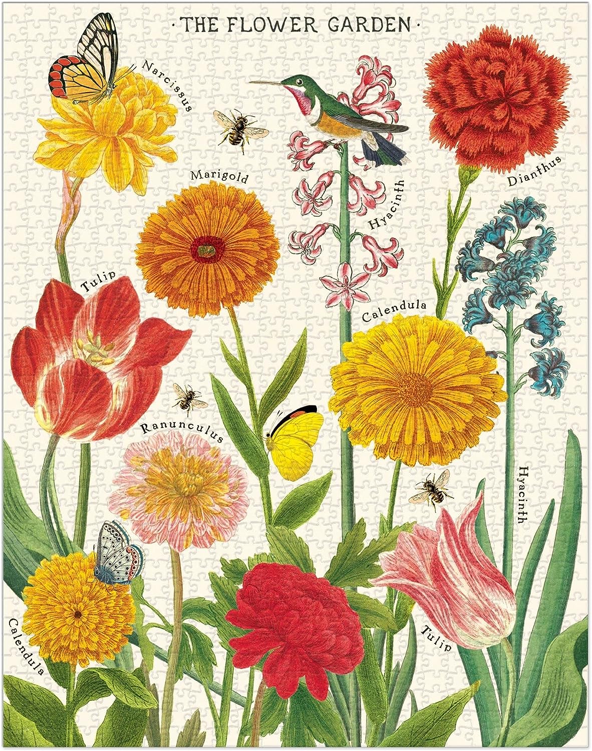 Cavallini Vintage Puzzle "Flower Garden"