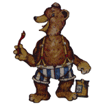Bastelbogen "Honigbär"