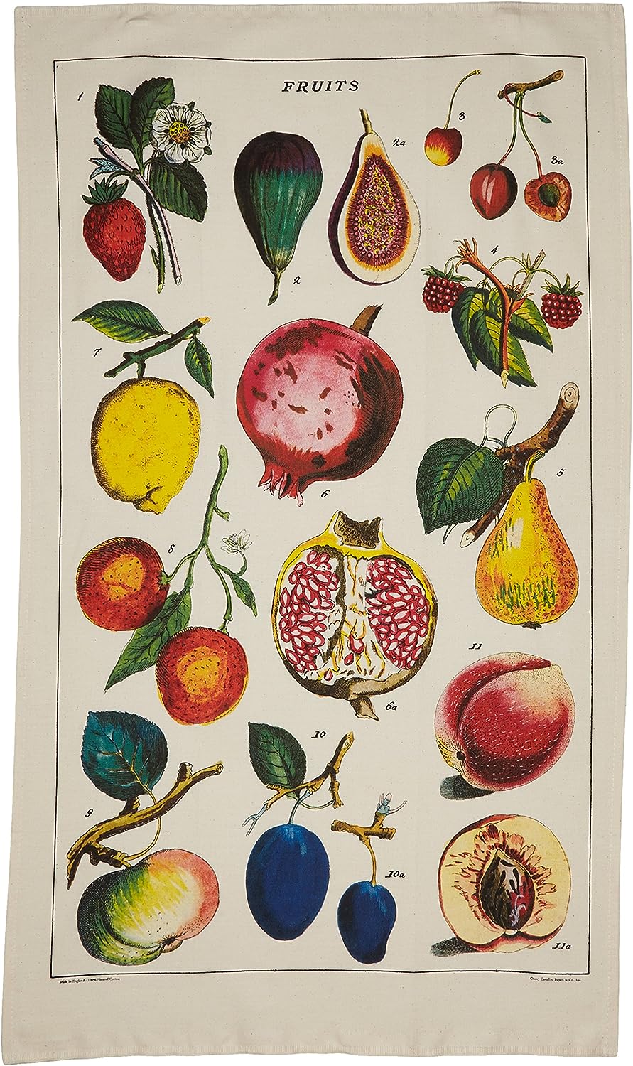 Cavallini Tea Towel "Fruits"