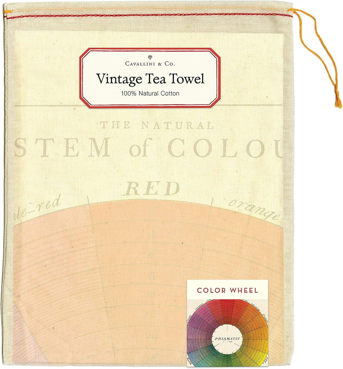 Cavallini Tea Towel "Color Wheel"