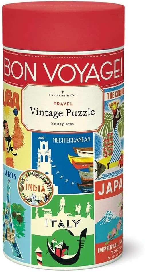 Cavallini Vintage Puzzle Bon Voyage 
