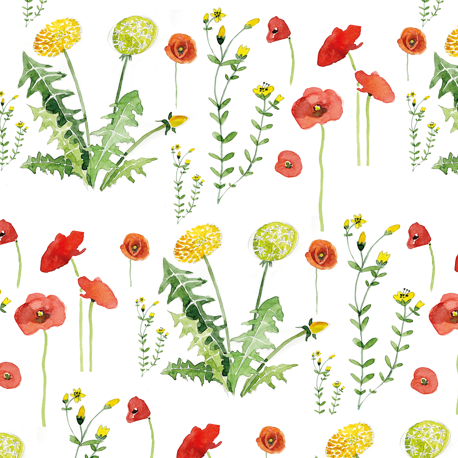 Bienenwachstücher "Mohnblumenwiese"